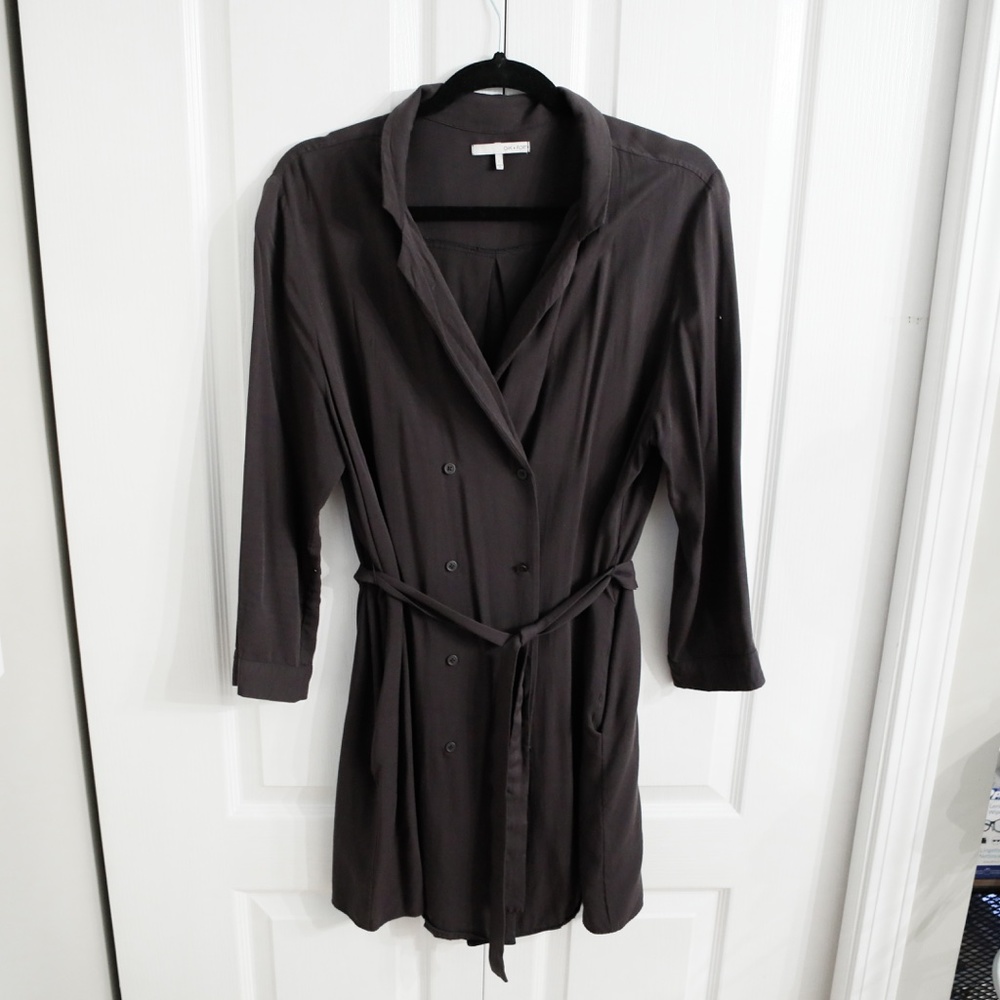 OAK+FORT Shirt Dress - Olive Grey - Large